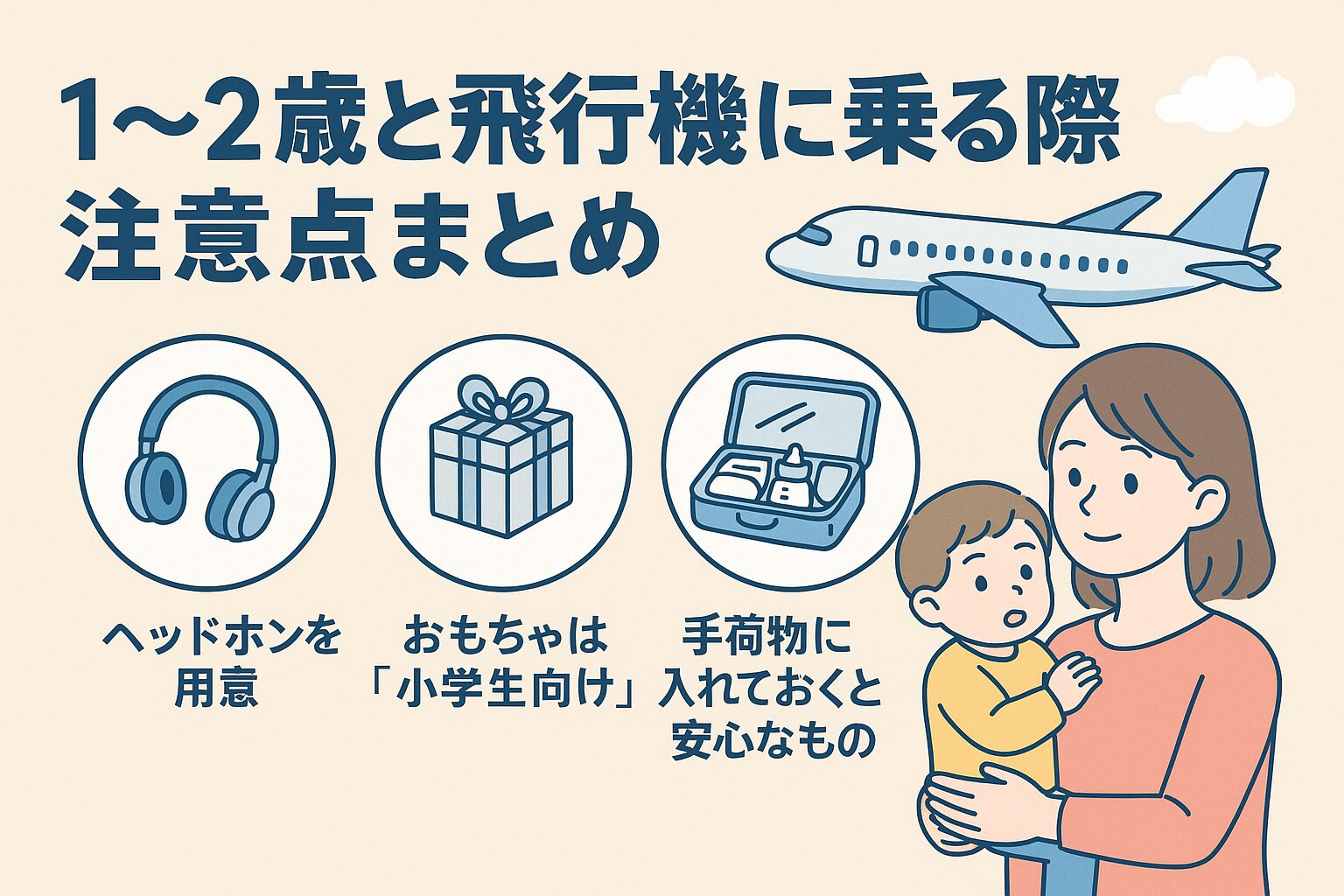 1歳〜2歳と飛行機に乗る注意点【初飛行の不安解消】